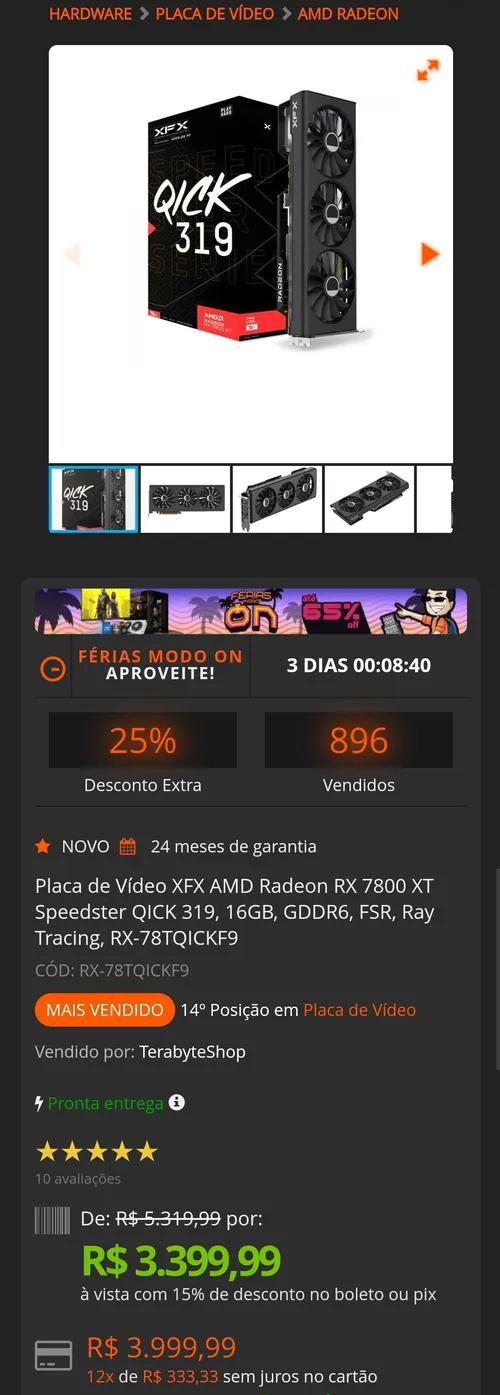 Imagem na descrição da promoção