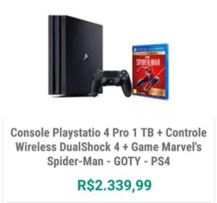 PS4 Pro 1 TB + Controle+ Game - R$2340