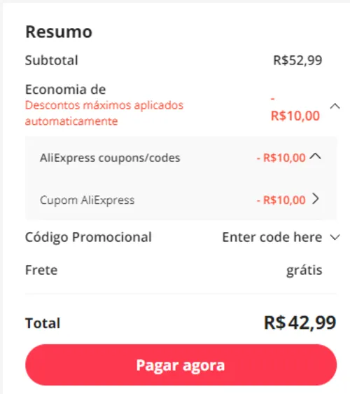 Imagem na descrição da promoção