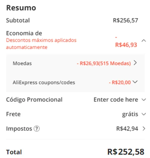 Imagem na descrição da promoção