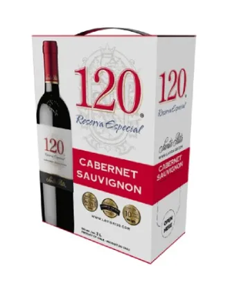 2x 3L (6L) Vinho Chileno Tinto 120 Reserva Cabernet Sauvignon