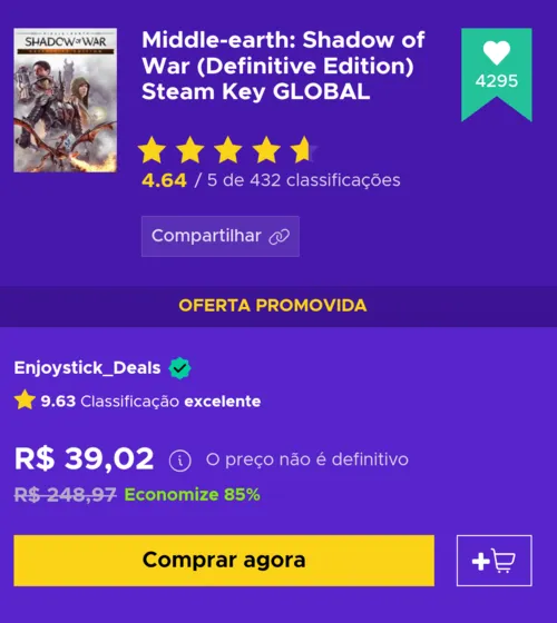 Imagem na descrição da promoção