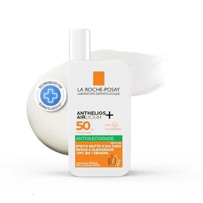 La Roche-Posay, Anthelios Airlicium, Protetor Solar Facial Antioleosidade Sem Cor, Reduz e Controla a