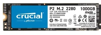 Crucial P2 1TB 3D NAND NVMe PCIe M.2 SSD até 2400MB/s - CT1000P2SSD8