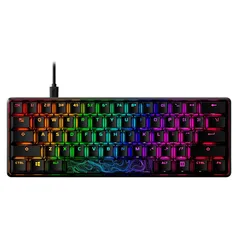 Teclado Mecânico Gamer HyperX HX 60 Alloy Origins AQU, Layout 60%, US, Preto - 56R61AA#ABA