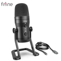 (NOVOS USUÁRIOS) Fifine usb microfone de gravação jogos, asmr, zoom-classe (k690) R$444