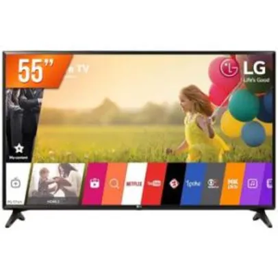 Smart TV LED 55'' Ultra HD 4K LG 55UK631C HDMI USB Wi-Fi Conversor Digital Integrado por R$ 2489