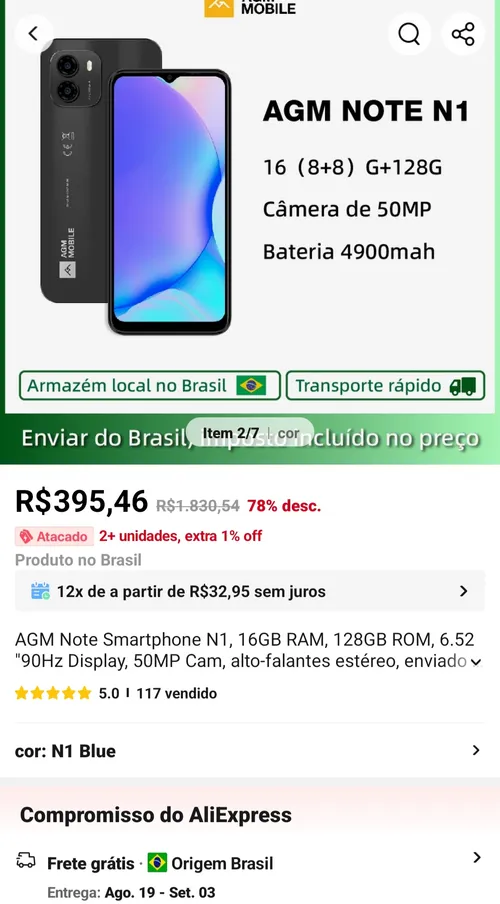 Imagem na descrição da promoção