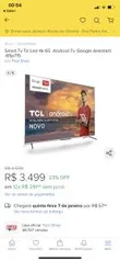 Smart Tv Tcl Led 4k 55 Android Tv Google Assistant - R$2389