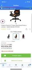 [App+Cliente Ouro] Cadeira Gamer XT Racer - Speed Series XTS120 | R$855