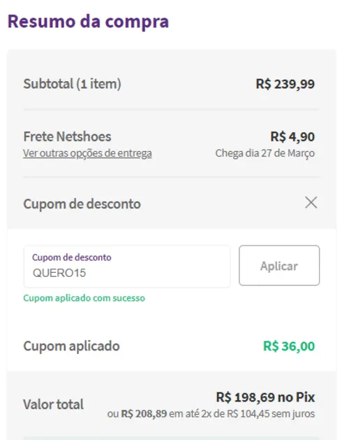 Imagem na descrição da promoção