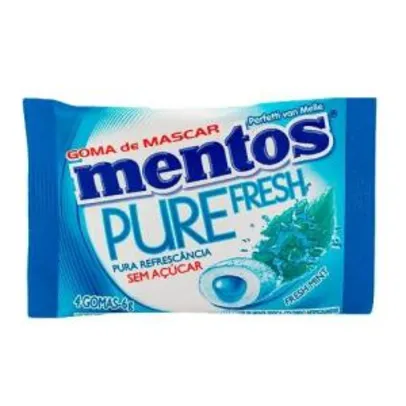 Chiclete Mentos Pure Fresh Menta Sem Açúcar 4 Unidades | R$0,86