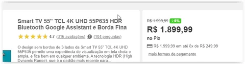 Imagem na descrição da promoção