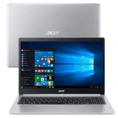 Notebook Acer Core i5-10210U 8GB 512GB SSD Tela 15.6” Windows 10 Aspire 5 A515-54-59X2 | R$ 4.171