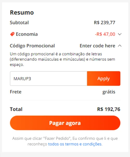 Imagem na descrição da promoção