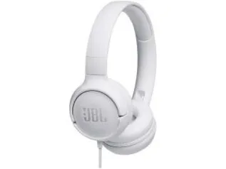 Fone de Ouvido JBL com Microfone Branco - T500WHT | R$ 120