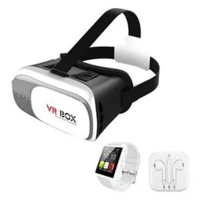 Kit Relógio Smart Esportivo + Óculos VR + Fone De Ouvido Frete gratis