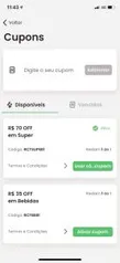 R$70 OFF em Supermercados usando cupom Rappi