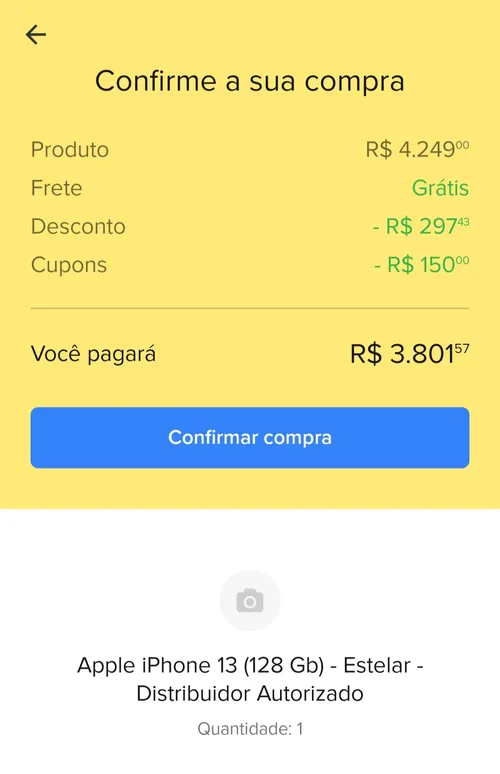 Imagem na descrição da promoção