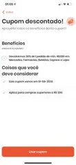 (RAPPI) 30% cashback Supermercados, express, farmácia - Acima de R$ 300