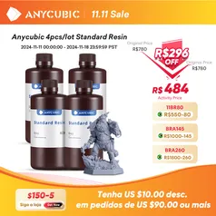 [Do Brasil] ANYCUBIC UV Resina para impressora 3D, 4KG