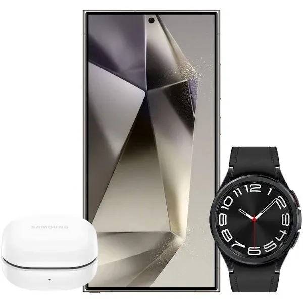 Imagem do produto Galaxy S24 Ultra 512GB - Cinza + Galaxy Watch6 Classic Lte 43mm - Preto + Galaxy Buds Fe - Grafite