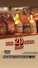 Ótimos preços em cervejas no Empório da cerveja. A partir de 20% de desc