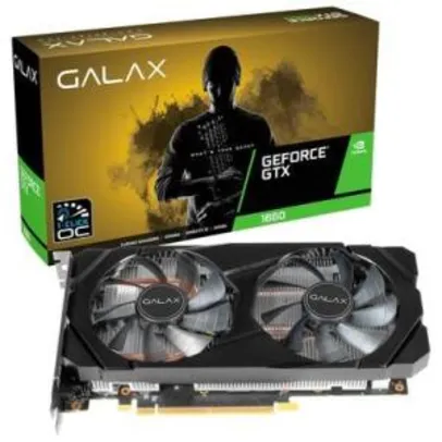 Placa de Vídeo Galax NVIDIA GeForce GTX 1660 60SRH7DSY91C 6GB GDDR5 - R$1076