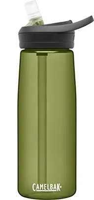 CamelBak eddy+ Garrafa de água com renovação Tritan – topo com canudo 740 ml, verde-oliva
