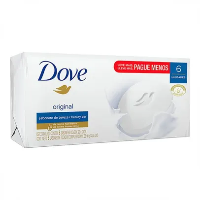 Sabonete Dove Original Com 6 Unidades De 90g