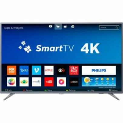Smart TV Philips 55" LED Ultra HD 4K 55PUG6513/78 | R$2.070