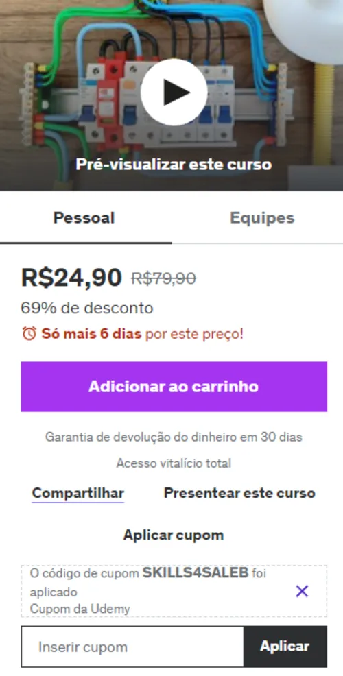 Imagem na descrição da promoção