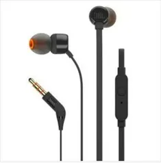 Fone de Ouvido JBL T110 In Ear Pure Bass Preto