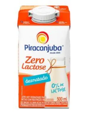 Leite Desnatado Zero Lactose Piracanjuba 500ml