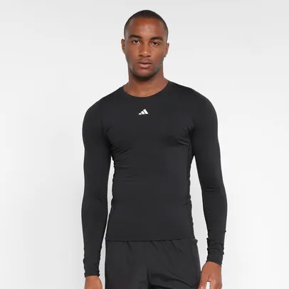 Camiseta Treino Adidas Techfit Manga Longa Masculina