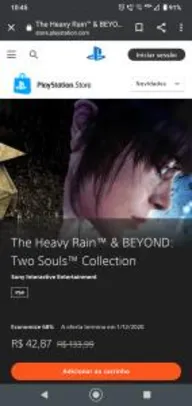 Saindo por R$ 42,87: The Heavy Rain & Beyond Two Souls Collection | Pelando