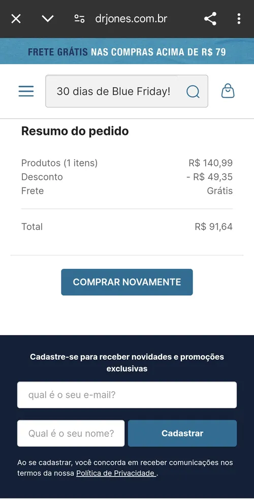 Imagem na descrição da promoção