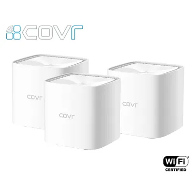 Kit 3 Roteador COVR-1100 Wi-Fi D-Link covr Mesh AC1200 Mbps Dual Band AIexa Google COVR-1103