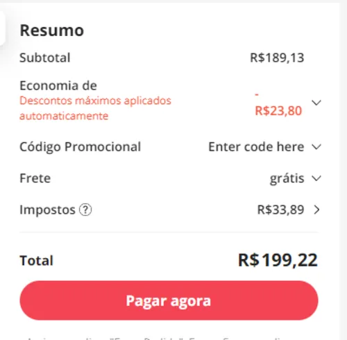 Imagem na descrição da promoção