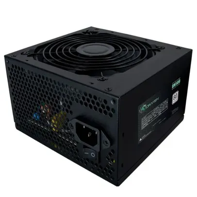 Fonte Draxen, 500W, 80 Plus Bronze, PFC Ativo, Com Cabo - DN500/BRONZE