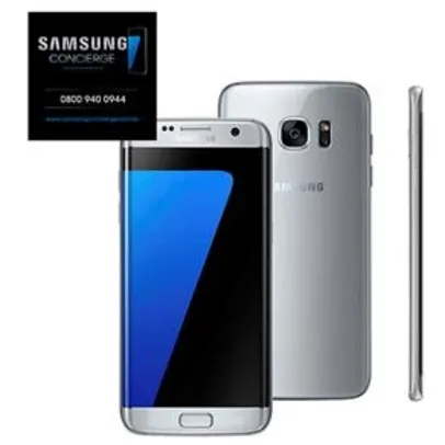 [PONTOFRIO] Smartphone Samsung Galaxy S7 edge Prata com 32GB, Tela 5.5", Android 6.0, 4G, Câmera 12MP e Processador Octa-Core