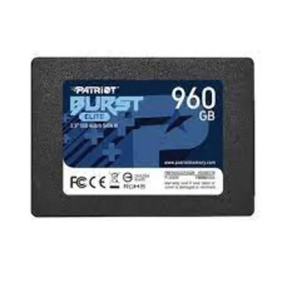 SSD Patriot Burst Elite 960GB, 2.5´, SATA III,  Leitura: 450MB/s e Gravação: 320MB/s - PBE960GS25SSDR