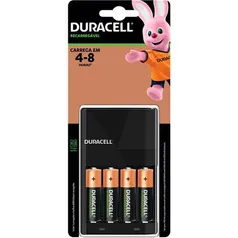 [banqi 50%] Carregador De Pilhas Duracell Com 4 Pilhas AA 2500mAh (50% banqi)