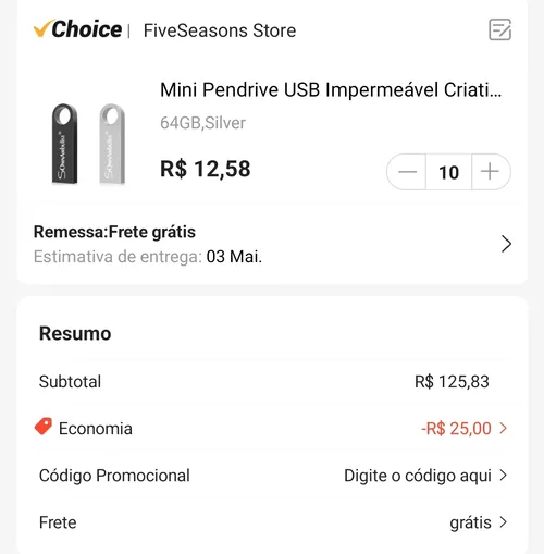 Imagem na descrição da promoção