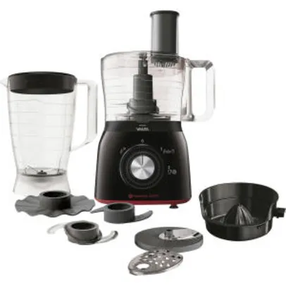 Processador de Alimentos Philips Viva Preto e Vermelho RI7632 3 em 1 com 2 velocidades e Pulsar - R$ 199