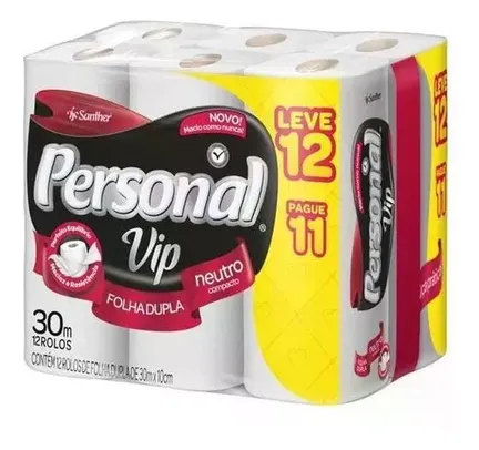 Papel Higiênico Folha Dupla Personal Vip Lv 12 Pag 11 De 30m