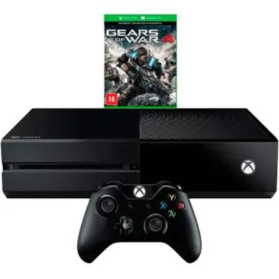 Console Xbox One 500GB + Game Gears of War 4 (via download) + Controle Sem Fio - Microsoft - R$1.234