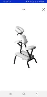 Cadeira de massagem Shiatsu dobrável e portátil | R$423