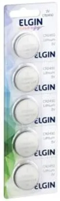 Elgin CR2450 - Bateria de Litio Cartela com 5 Unidades 3V R$ 16