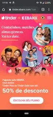 Assinatura Tinder 50% off